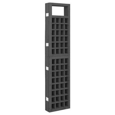 vidaXL 6-panelový paraván/mriežka masívna jedľa čierny 242,5x180 cm