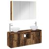 vidaXL Set kabinetov do k&uacute;peľne 4 pcs Star&eacute; drevo 103,5 x 15,5 x 70 cm