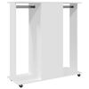 vidaXL Šatník s kolieskami biely 102x38x110 cm kompozitné drevo