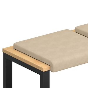 vidaXL Vank&uacute;&scaron; na lavičku 4 ks Mikrovl&aacute;kno Kr&eacute;mov&aacute; Hĺbka 35 cm