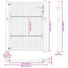 vidaXL Záhradná brána 100x150 cm odolná oceľ s krížovým dizajnom