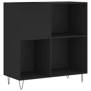 vidaXL Skrinka na platne čierna 84,5x38x89 cm kompozitn&eacute; drevo