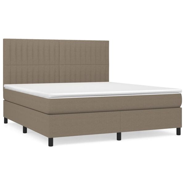 vidaXL Posteľn&yacute; r&aacute;m boxspring s matracom sivohned 160x200 cm l&aacute;tka