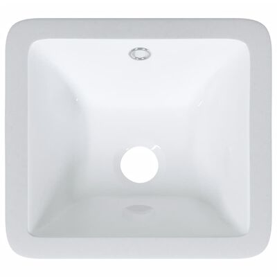 vidaXL Kúpeľňové umývadlo biele 30,5x27x14 cm obdĺžnikové keramické