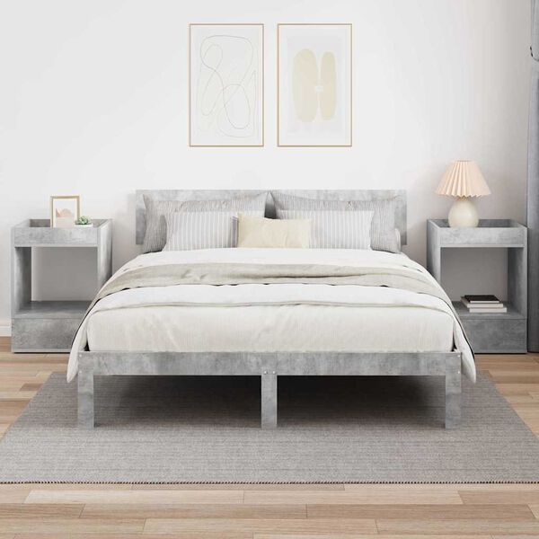 vidaXL Koncov&yacute; st&ocirc;l 2 pcs Bet&oacute;nov&aacute; &scaron;ed&aacute; 40 x 40 x 56 cm