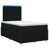 vidaXL LED boxspring posteľ s matracom Čierna 120 x 190 cm L&aacute;tka