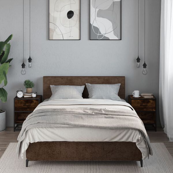 vidaXL Nočné stolíky 2 ks dymový dub 40x31x50 cm kompozitné drevo