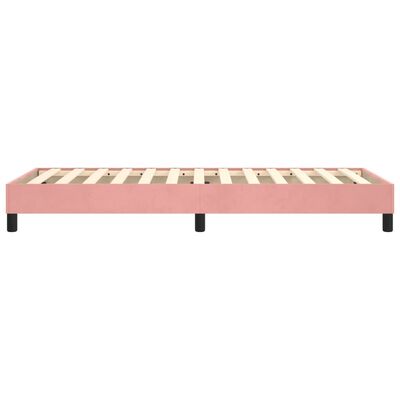 vidaXL Rám postele ružový 100x200 cm zamat