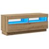 vidaXL TV skrinka s LED dub artisan 100x35x40 cm kompozitn&eacute; drevo