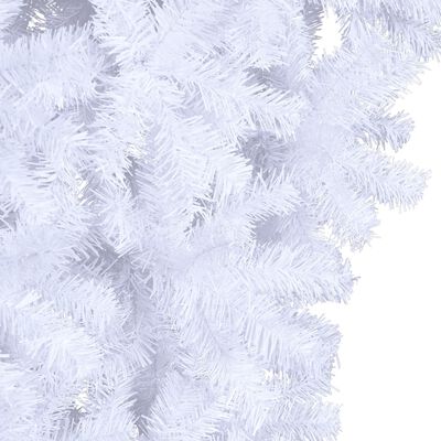 vidaXL Prevrátený umelý vianočný stromček s podstavcom biely 210 cm