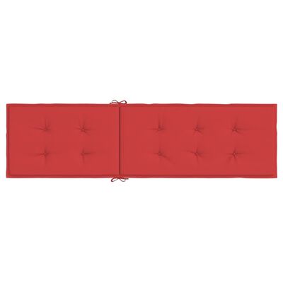 vidaXL Podložka na kreslo na terasu, červená (75+105)x50x3 cm