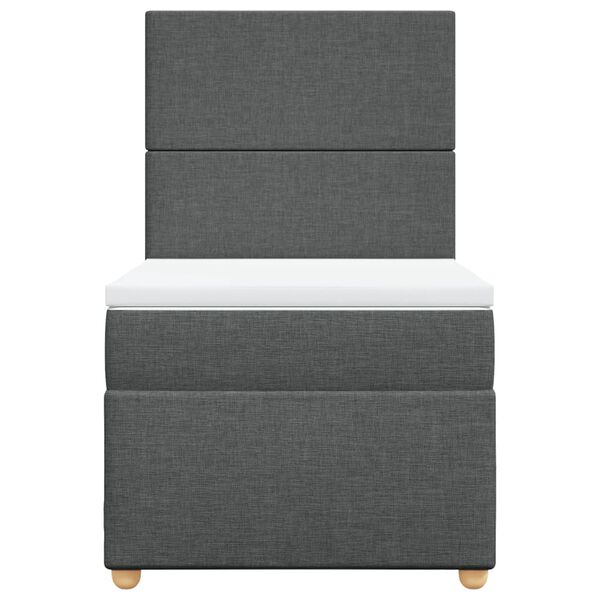 vidaXL Boxspring posteľ s matracom tmavosiv&aacute; 100x200 cm l&aacute;tka