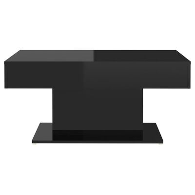 vidaXL Konferenčný stolík lesklý čierny 96x50x45 cm drevotrieska