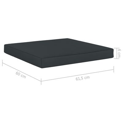 vidaXL Podložka na paletový nábytok 60x61,5x6 cm, antracitová, látka