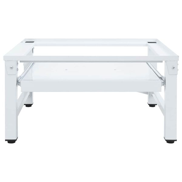 vidaXL Podstavec pod pr&aacute;čku s vys&uacute;vacou policou, biely