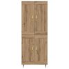 vidaXL Highboard Remeseln&yacute; dub 69,5 x 34 x 90 cm Kompozitn&eacute; drevo