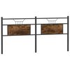 vidaXL N&aacute;hradn&eacute; čelo postele, tmav&yacute; dub 180 cm, kompozitn&eacute; drevo a oceľ