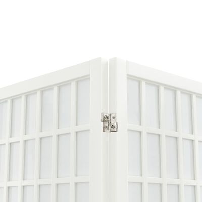 vidaXL Skladací paraván s 3 panelmi, japonský štýl 120x170 cm biely