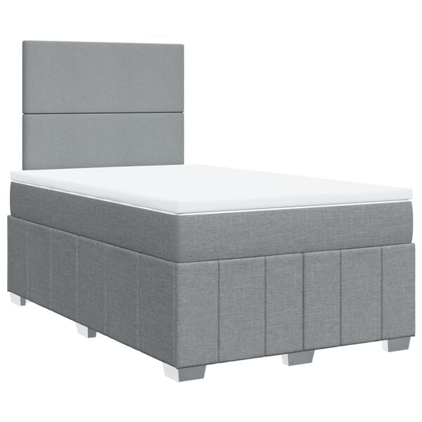 vidaXL Boxspring posteľ s matracom bledosiv&aacute; 120x200 cm l&aacute;tka