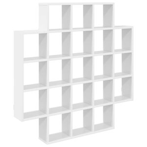 vidaXL Stenn&aacute; polica Biela 100 x 13 x 100 cm Kompozitn&eacute; drevo