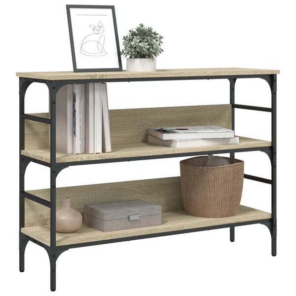 vidaXL Konzolov&yacute; stol&iacute;k dub sonoma 100x32x75 cm kompozitn&eacute; drevo