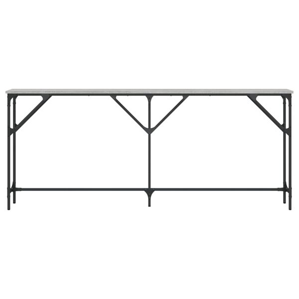 vidaXL Konzolový stolík sivý sonoma 180x23x75 cm kompozitné drevo