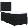 vidaXL Posteľn&yacute; r&aacute;m boxspring s matracom čierny 80x200 cm zamat