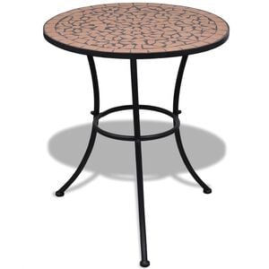 vidaXL Bistro stol&iacute;k, tehlov&aacute; farba 60 cm, mozaikov&yacute;