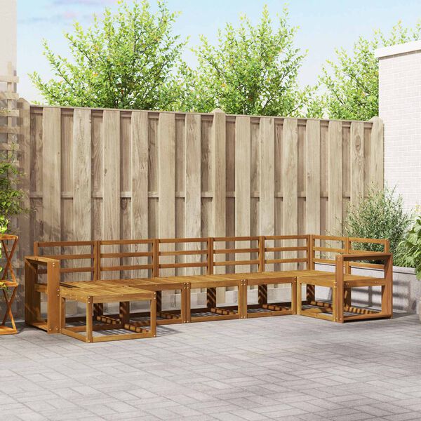 vidaXL Z&aacute;hradn&aacute; s&uacute;prava gaučov 7 pcs Pr&iacute;rodn&aacute; Pevn&eacute; ak&aacute;ciov&eacute; drevo