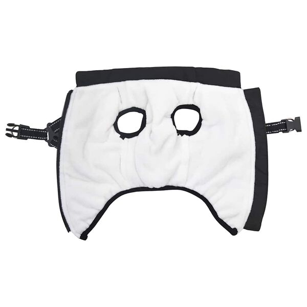 vidaXL Ps&iacute; kab&aacute;t s postrojom Čierna S Fl&iacute;s a polyester