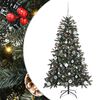 vidaXL Umel&yacute; vianočn&yacute; stromček Zelen&aacute; 150 cm PVC, plast a oceľ