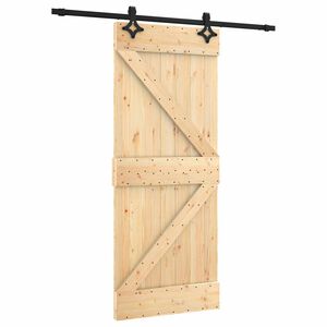vidaXL Posuvn&eacute; dvere Pr&iacute;rodn&aacute; a čierna 85 x 210 cm