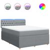vidaXL Boxspring posteľ s matracom bledosiv&aacute; 140x200 cm l&aacute;tka
