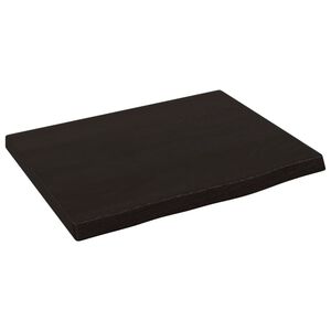 vidaXL K&uacute;peľňov&aacute; doska tmavohned&aacute; 40x30x2 cm o&scaron;etren&yacute; mas&iacute;v