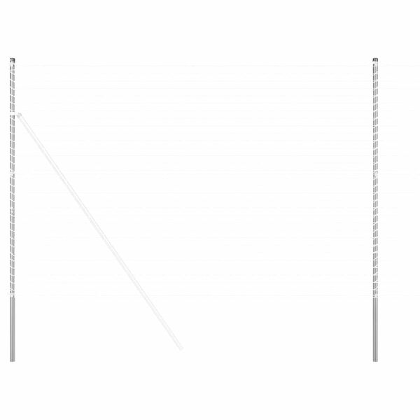 vidaXL Stĺp na plot. 2 pcs Strieborn&aacute; Povrchovo upraven&aacute; oceľ