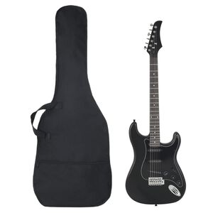 vidaXL Elektrick&aacute; gitara pre začiatočn&iacute;ka s ta&scaron;kou čierna 4/4 39"