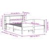 vidaXL Posteľ s knižnicou bez matraca vosková 135x190cm borovica
