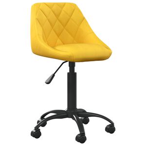 vidaXL Kancel&aacute;rska stolička horčicovo-žlt&aacute; zamatov&aacute;