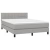 vidaXL Boxspring posteľ s matracom bledosiv&yacute; 140x190 cm l&aacute;tka