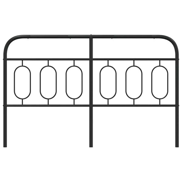 vidaXL Kovov&eacute; n&aacute;hradn&eacute; čelo postele čierne 140 cm