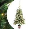 vidaXL Vianočn&yacute; stromček s 150 LED-i so stojanom Zelen&aacute; 65 cm PE