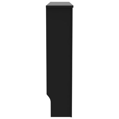 vidaXL Kryt na radiátor čierny 112x19x81,5 cm MDF