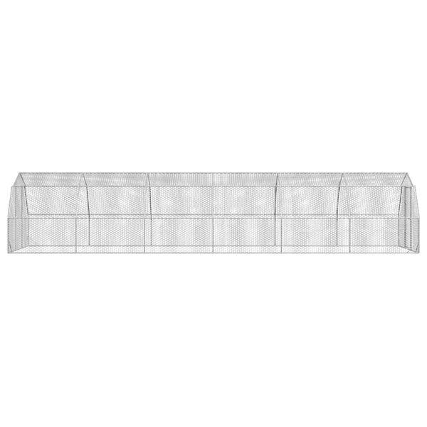 vidaXL Kurací výbeh 2,5x12x2,25 m Oceľ pozink