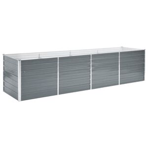 vidaXL Vyv&yacute;&scaron;en&yacute; z&aacute;hradn&yacute; z&aacute;hon, pozinkovan&aacute; oceľ 320x80x77 cm, siv&yacute;