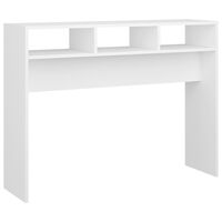 vidaXL Konzolový stolík biely 105x30x80 cm drevotrieska