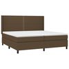 vidaXL Boxspring posteľ s matracom tmavohned&aacute; 200x200 cm l&aacute;tka