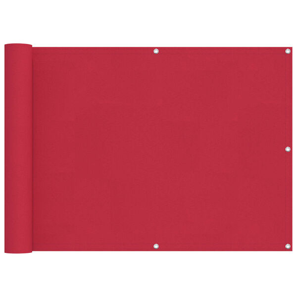 vidaXL Balk&oacute;nov&aacute; obrazovka V&iacute;novo červen&aacute; 75 x 300 cm Oxfordsk&aacute; l&aacute;tka