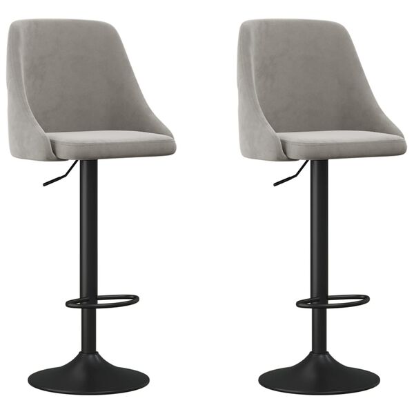 vidaXL Barov&eacute; stoličky 2 ks bledosiv&eacute; zamatov&eacute;