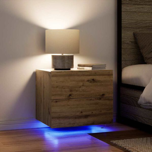 vidaXL Nočn&yacute; stol&iacute;k Remeseln&yacute; dub 50 x 39 x 41 cm Kompozitn&eacute; drevo