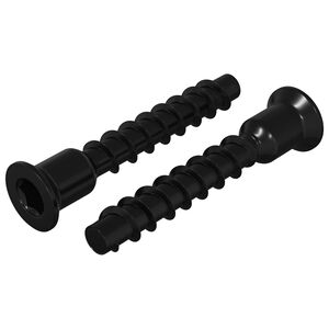 vidaXL Z&aacute;suvkov&aacute; skrutka s hlavou 2 ks Čierna 7 x 40 mm Železo